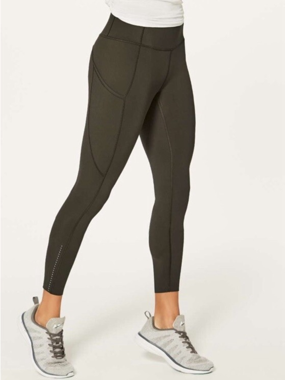 Lululemon 7/8 Tight Leggings Nulux 25- Dark Olive